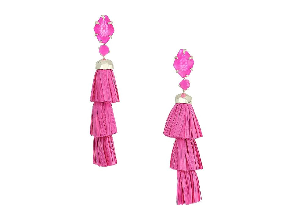 Kendra Scott Denise Earrings (Gold/Pink/Unbanded Agate) Earring | 6pm