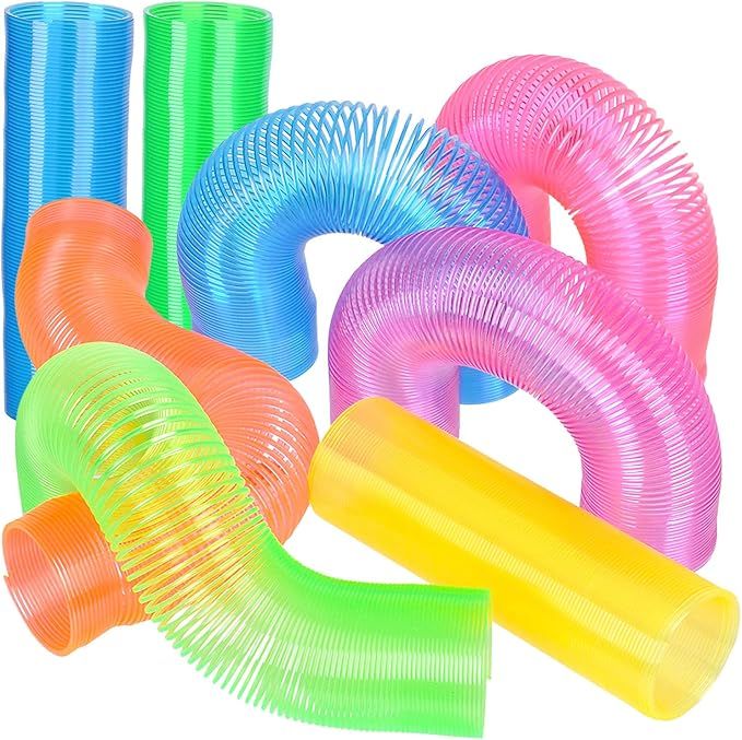 Extra Long Spring Toy - (Pack of 12) Super Long Magic Coil Springs Assorted Neon Colors, Perfect ... | Amazon (US)