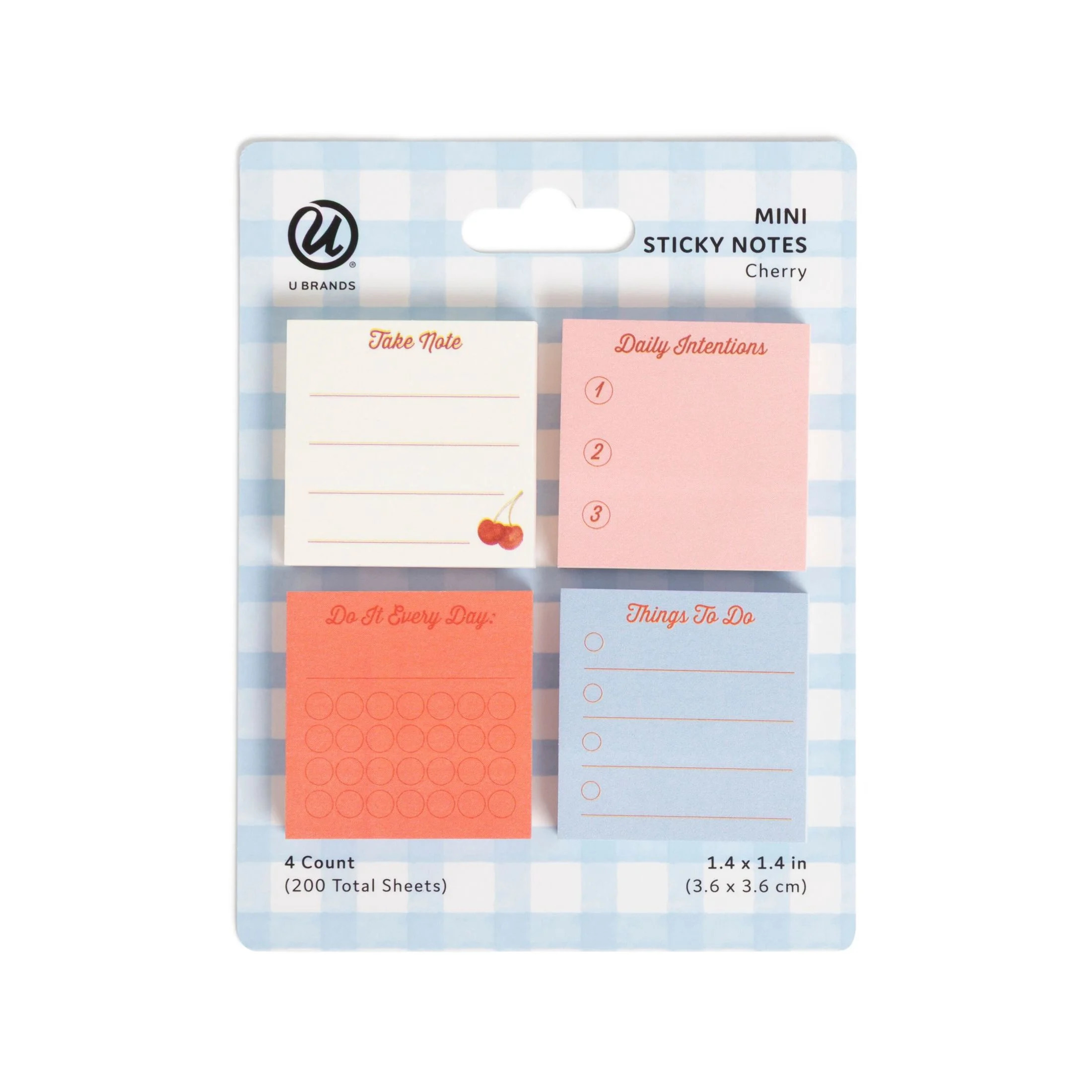 U Brands Sticky Notes Set, Assorted Colors, 4.69" x 0.28" x 3.54" | Walmart (US)