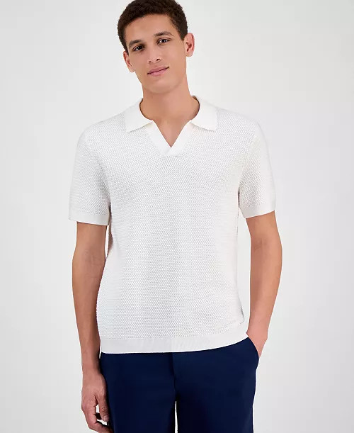 Alfani Men's Textured Polo Shirt, Exclusively at Macy's - Macy's | Macy's