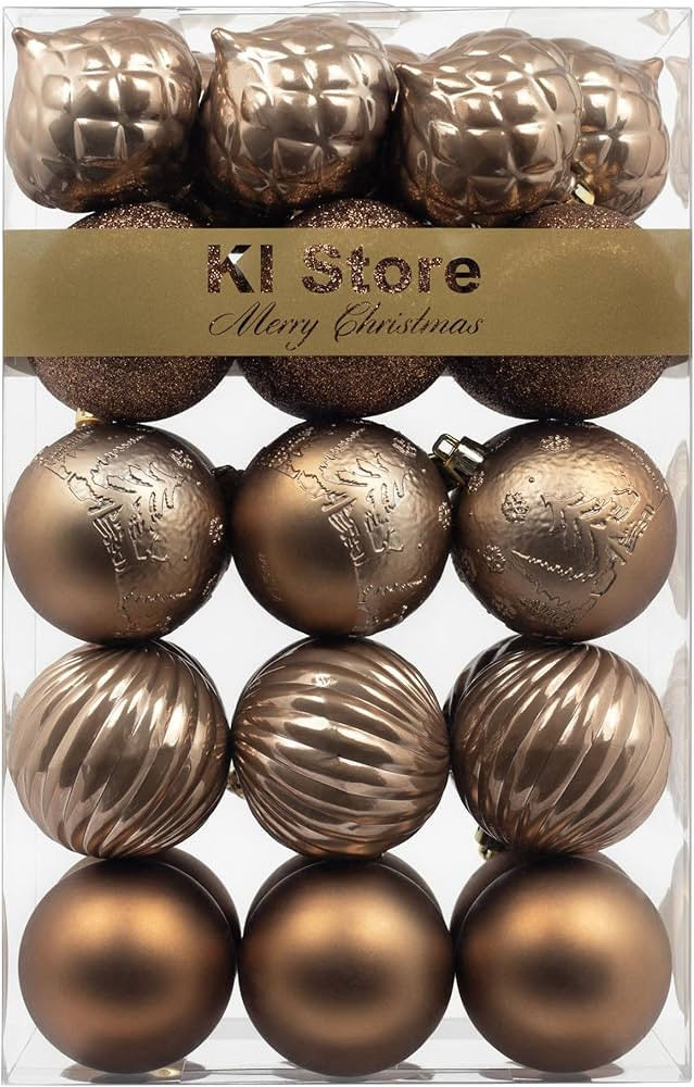 weihnachtskugeln 30 Stücke 6CM Ornamente für Weihnachtsbaum braun Christbaumkugeln Weihnachtsde... | Amazon (DE)