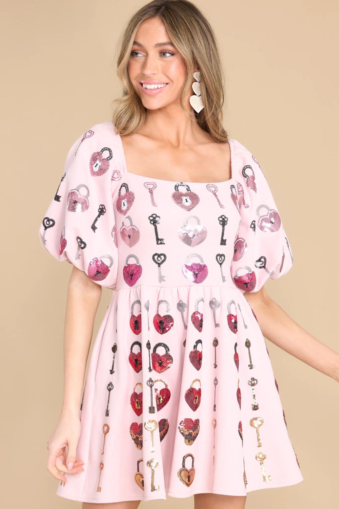 Key To Your Heart Pink Dress | Red Dress 