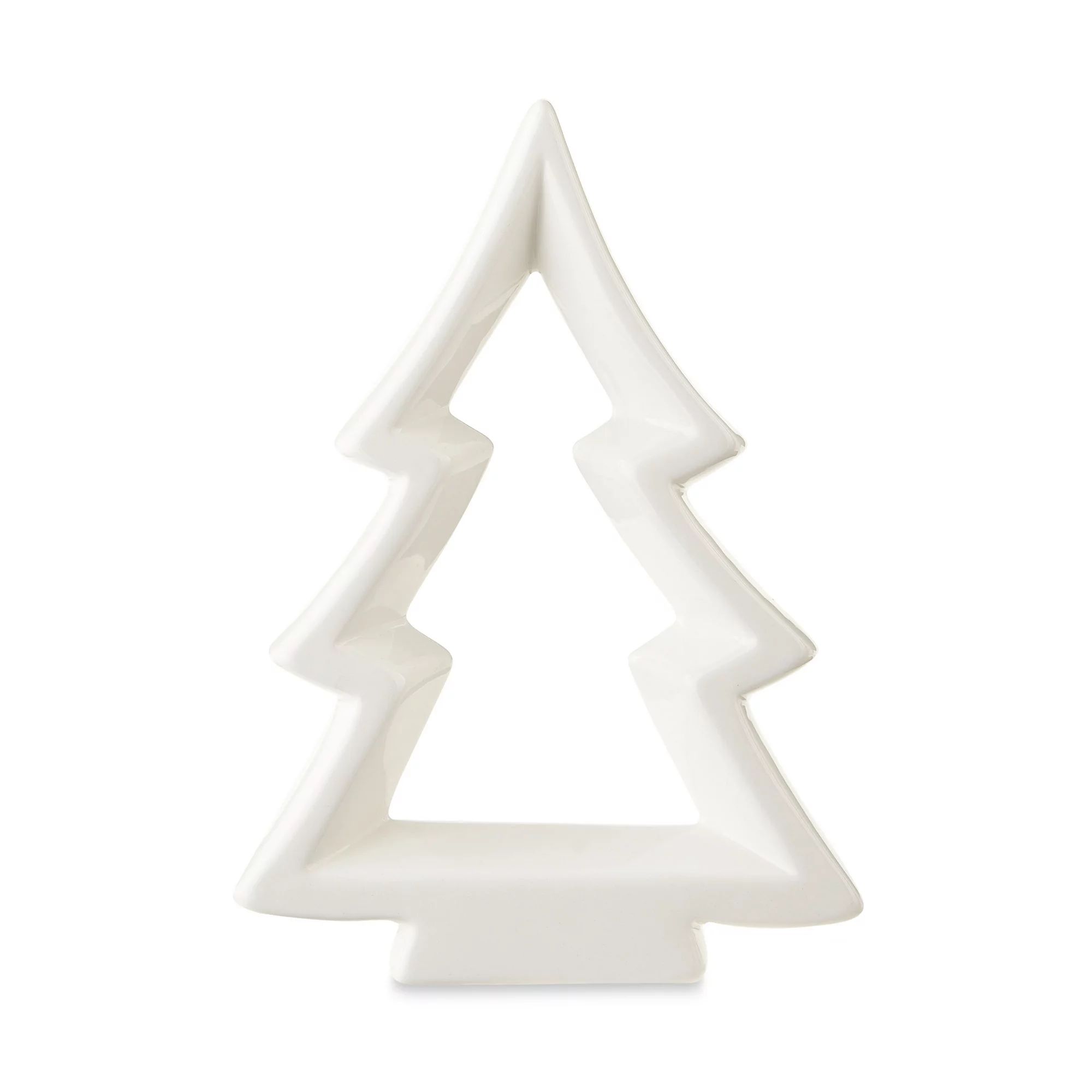 Ceramic Christmas White Tree Tabletop Decoration, by Holiday Time | Walmart (US)