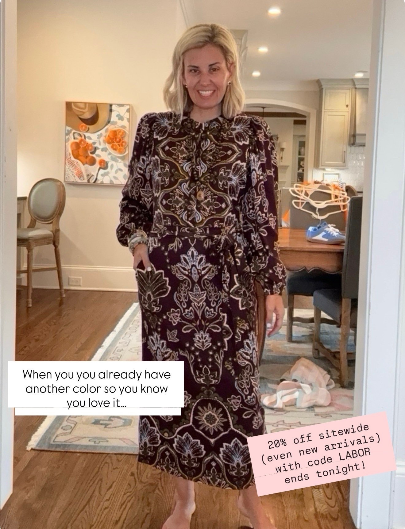 New arrival from Boden and they are giving us 20% off with code LABOR 9/4-9/7. 
I’m in a size 2 dress and 8 shoes tts. 

Code Catherine20 at Allie + Bess 



#LTKdayinmylife #LTKSeasonal #LTKSaleAlert