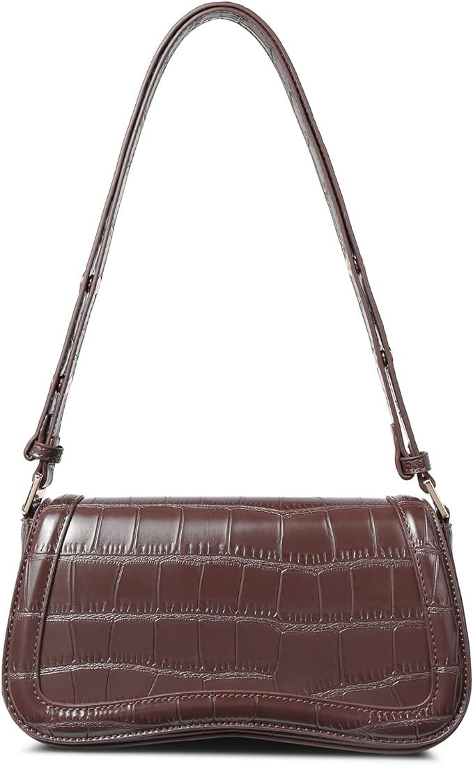 Small Shoulder Bags,Crossbody Purses for Women Vegan Leather Handbag Clutch Hobo Purse | Amazon (US)