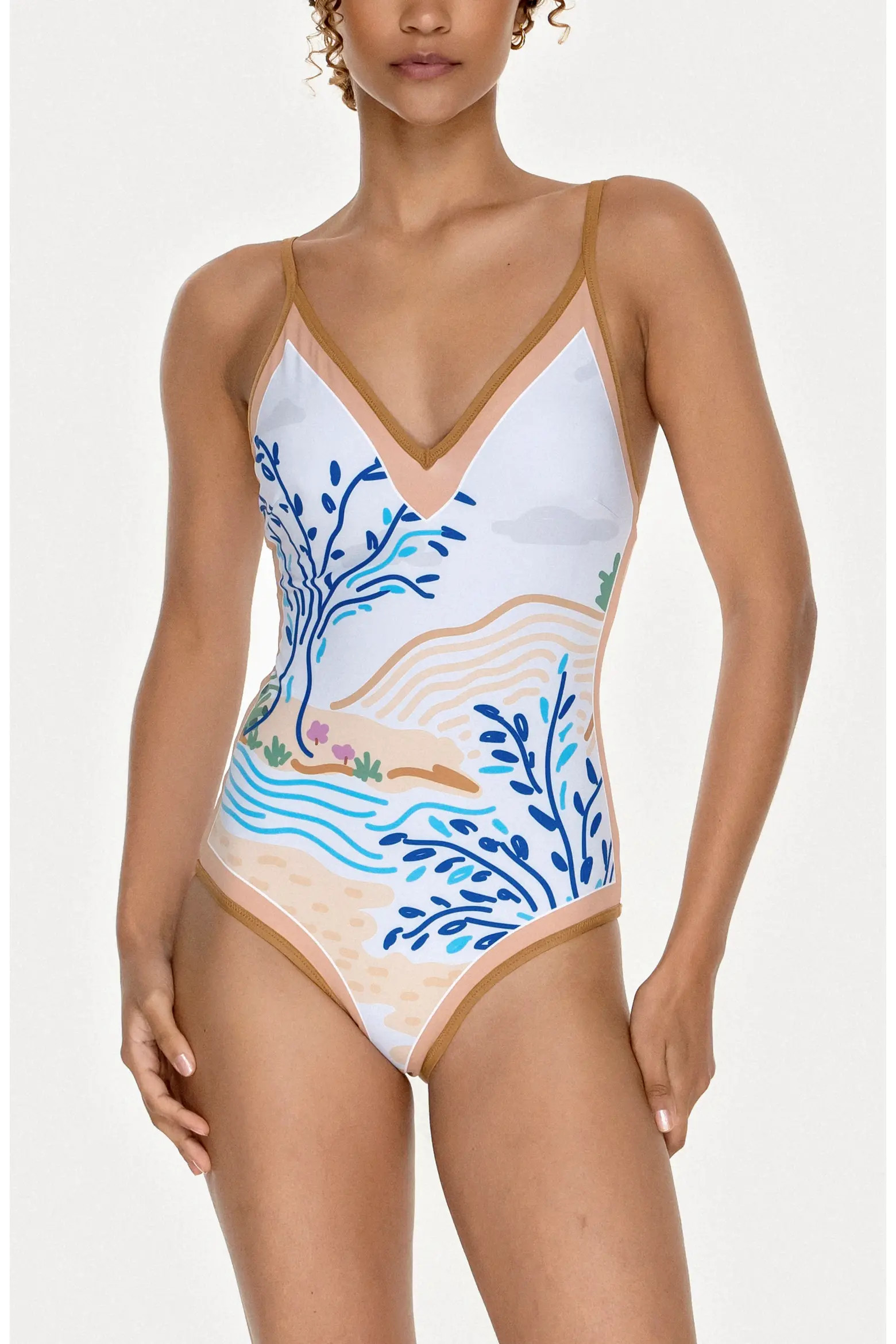 Pink Garden Reversible V-Neck One-Piece Swimsuit (Women) | Nordstrom | Nordstrom