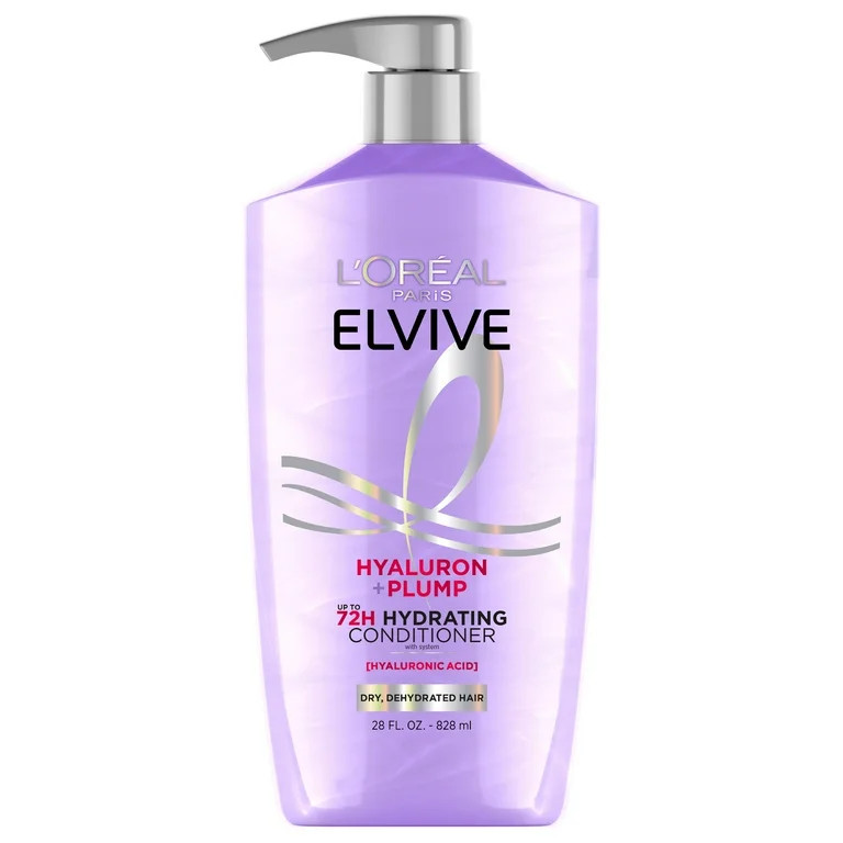 L'Oreal Paris Elvive Hyaluron Plump Hydrating Hair Conditioner, Squeeze Bottle, 26.5 fl oz | Walmart (US)