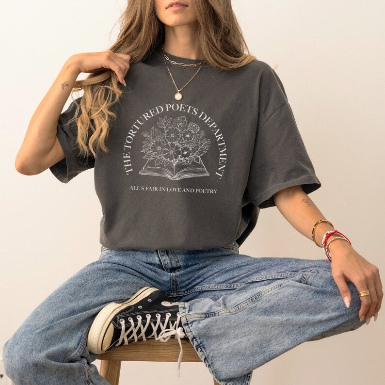 The Tortured Poets Department All's Fair in Love and Poetry TS 11 TTPD Era Comfort Colors T-shirt... | Etsy (US)