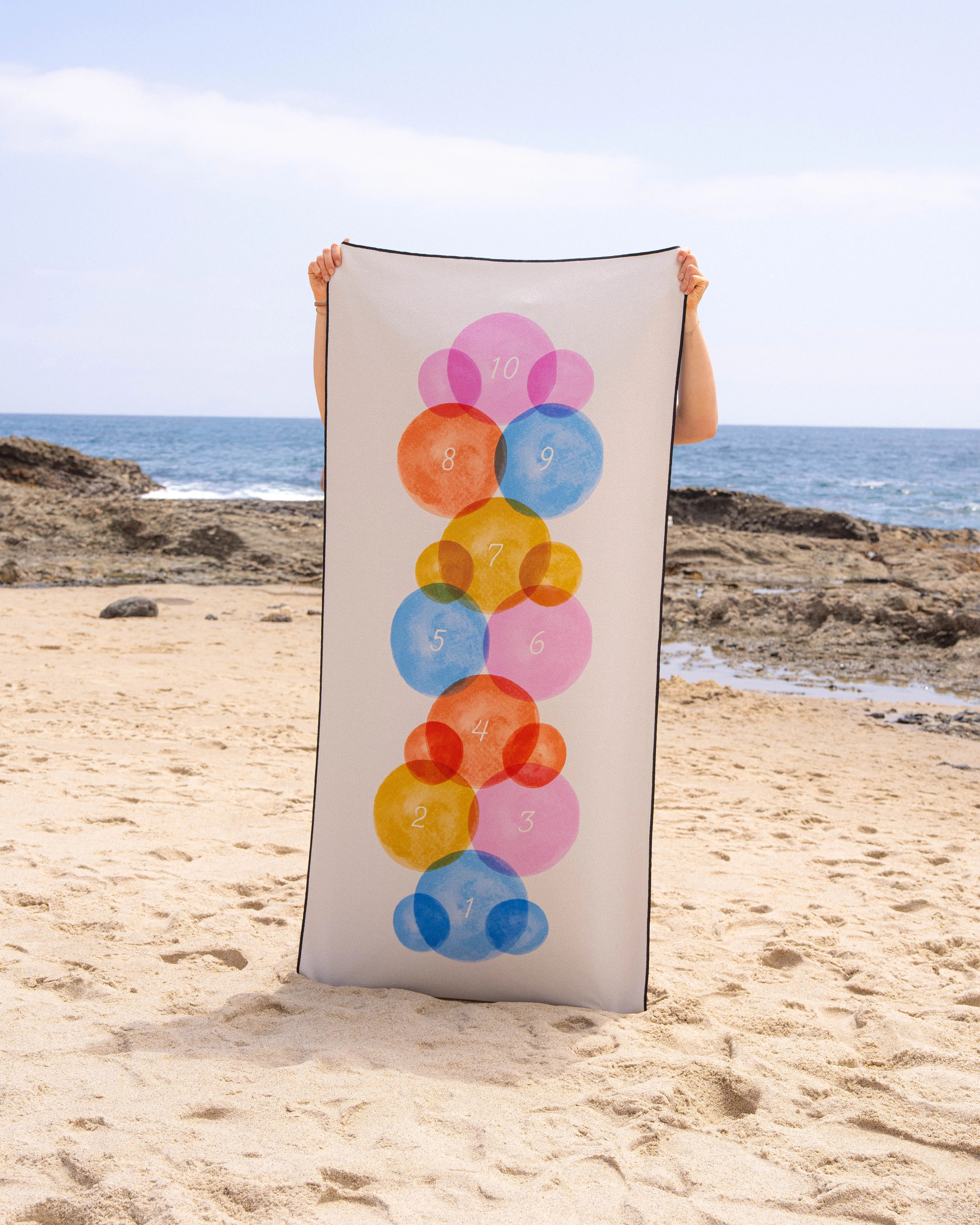 Stepping Stones Micro-loop Beach Towel | Geometry | Geometry