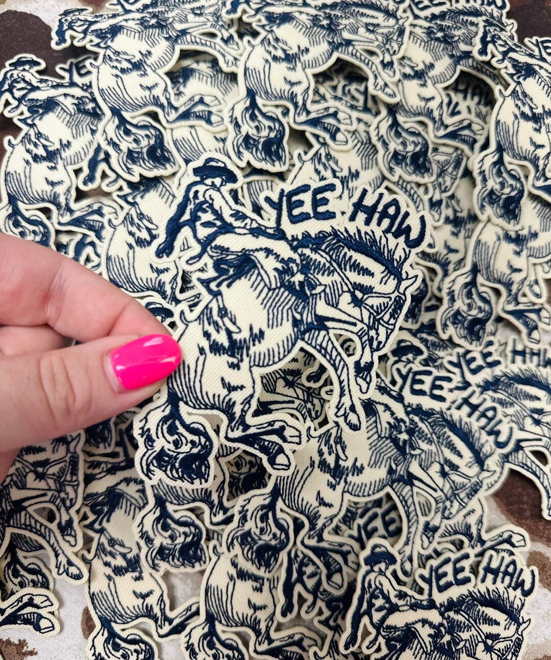 Yeehaw Horse Iron on Patch Ready to Press - Etsy | Etsy (US)