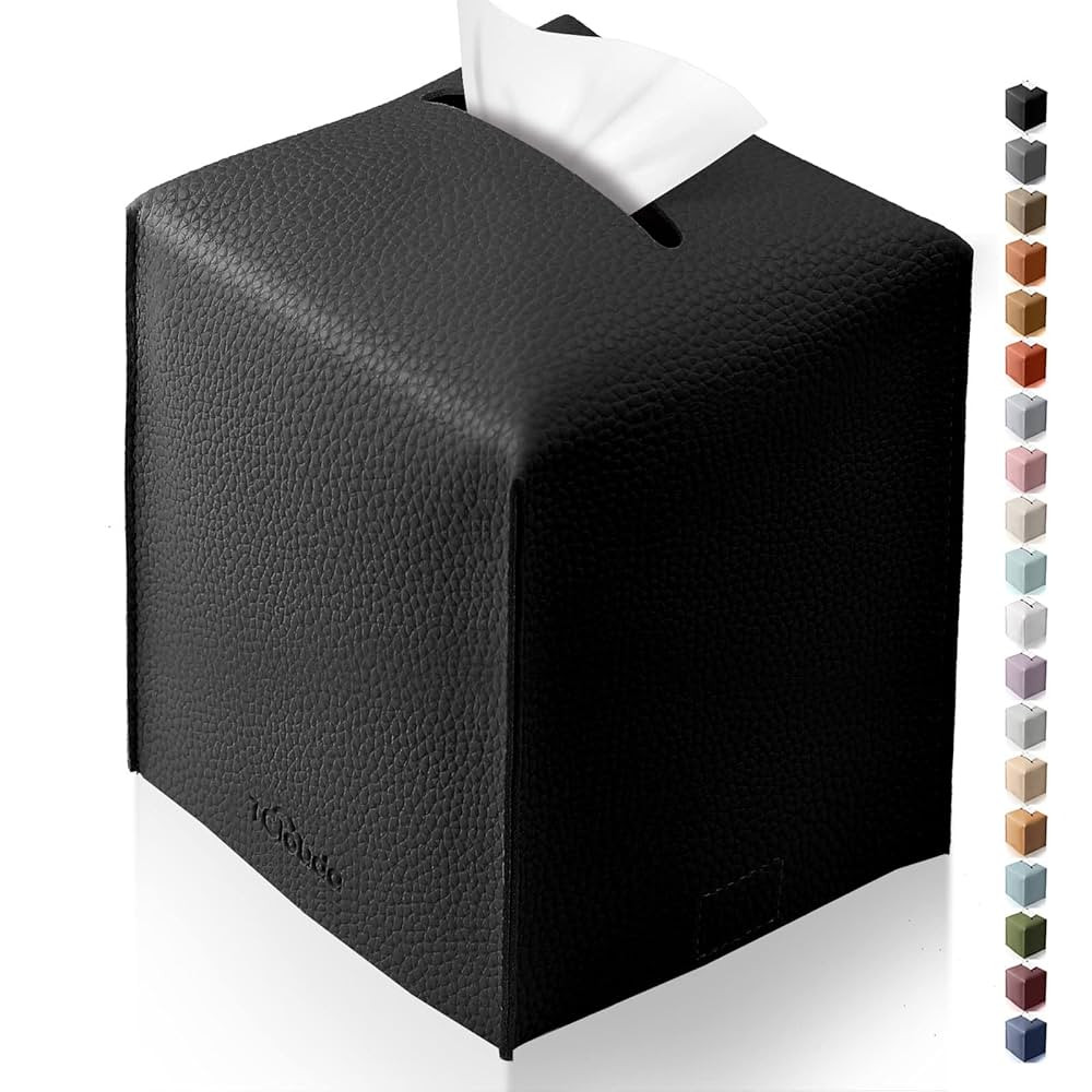 Tissue Box Cover, Tclouda, Modern PU Leather Square Tissue Box Holder for Creative Decorative, Id... | Amazon (US)