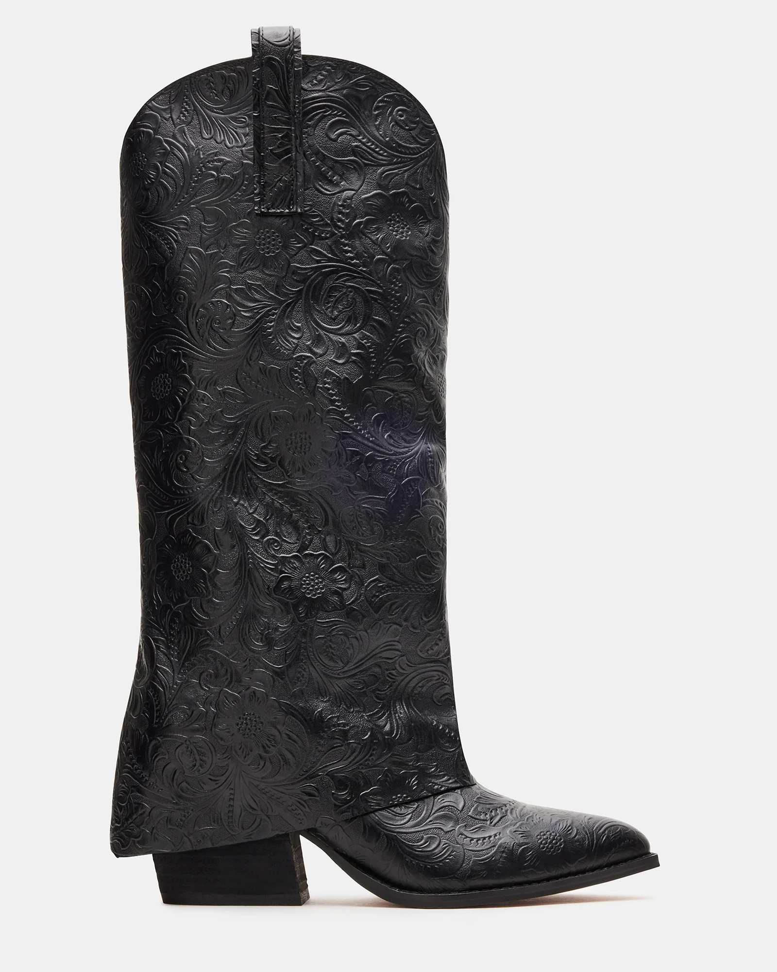 SORVINO EMBOSSED BLACK LEATHER | Steve Madden (US)