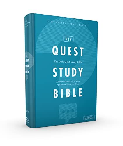 NIV, Quest Study Bible, Hardcover, Blue, Comfort Print: The Only Q and A Study Bible | Amazon (US)