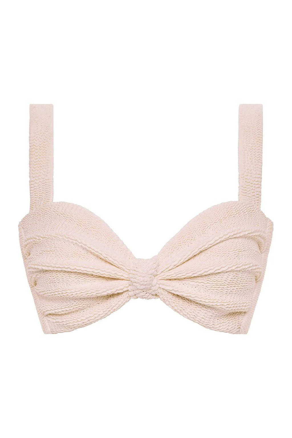Crema Scrunch Hayden Bikini Top | Montce