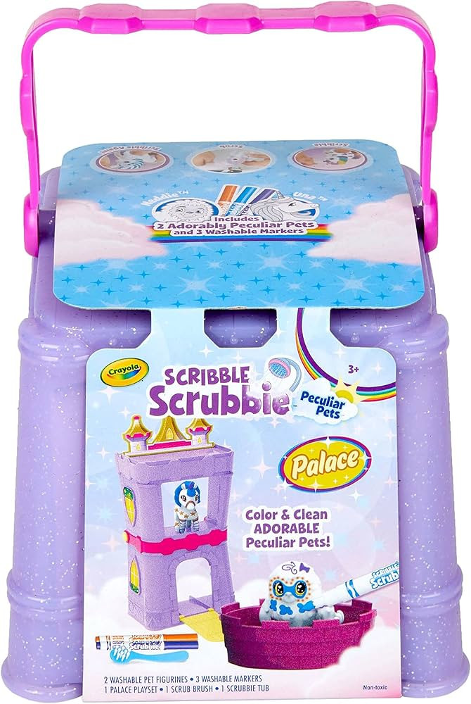 Crayola Scribble Scrubbie Peculiar Pets, Palace Playset with Yeti & Unicorn Toys, Kids Gifts for ... | Amazon (US)