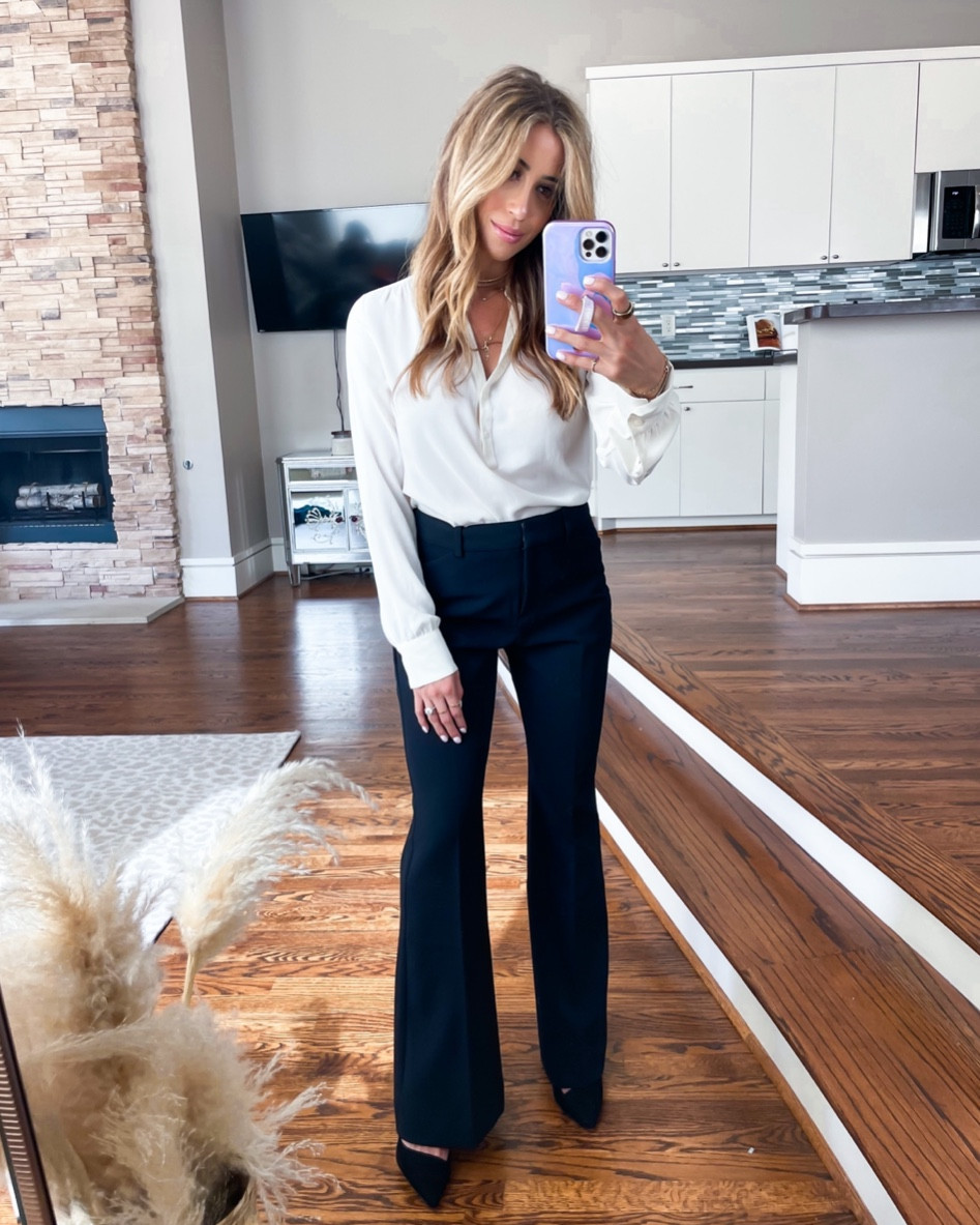 Blouse for work xxs work pants 0s on sale 25% off black pumps 

#LTKsalealert #LTKunder50 #LTKunder100