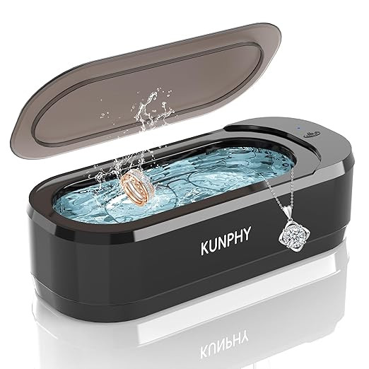 KUNPHY Ultrasonic Jewelry Cleaner, Jewelry Cleaner Machine 12oz 46KHz, Professional Sonic Cleaner... | Amazon (US)