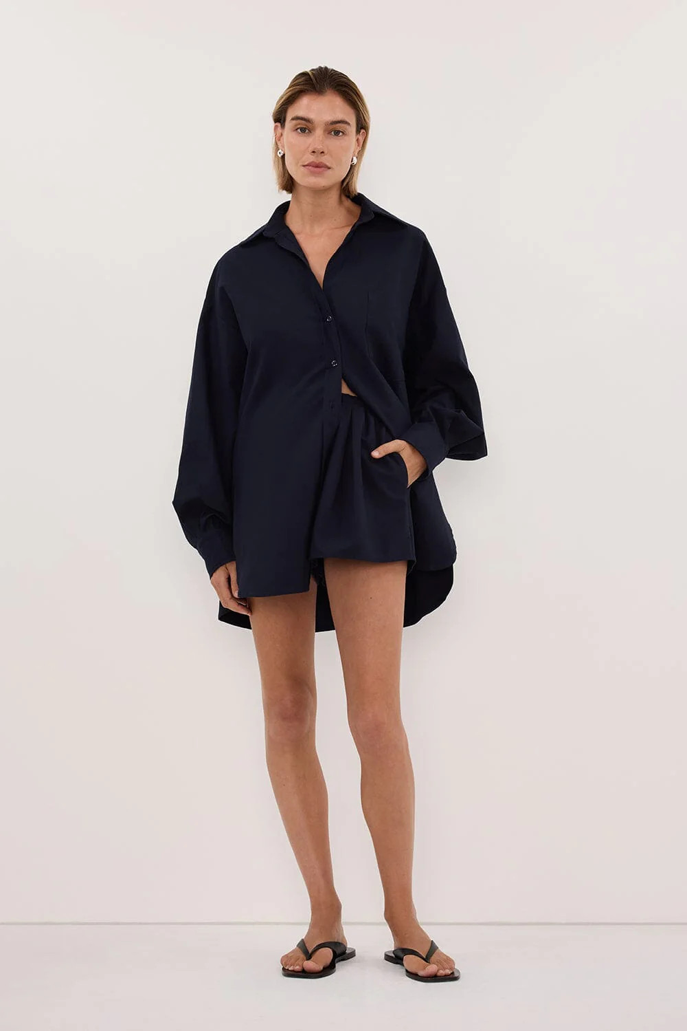 RHEA 2.0 INK OVERSIZED COTTON SHIRT | DISSH