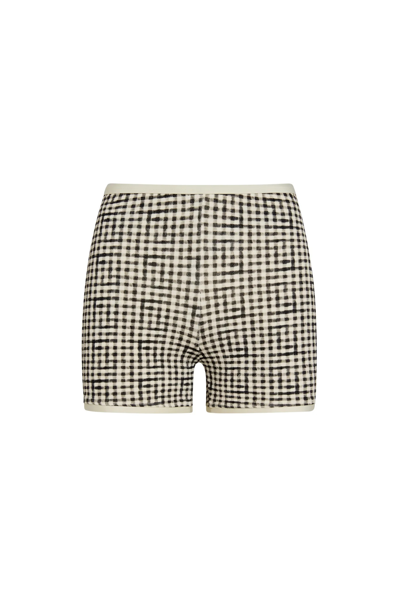 Santa Cruz Short Colorblock - Black Gingham | Monday Swimwear