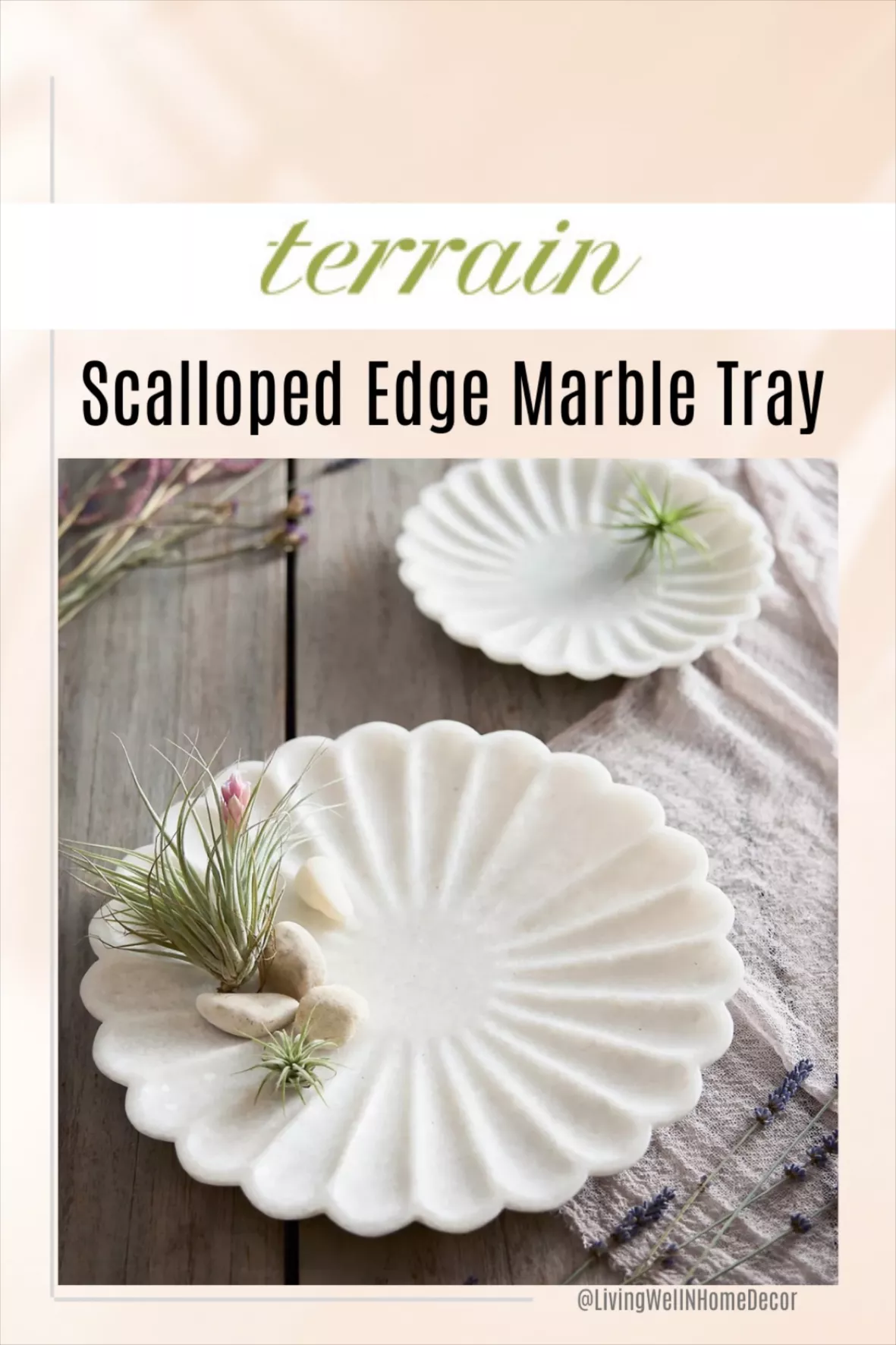 Scalloped Edge Marble Tray curated on LTK