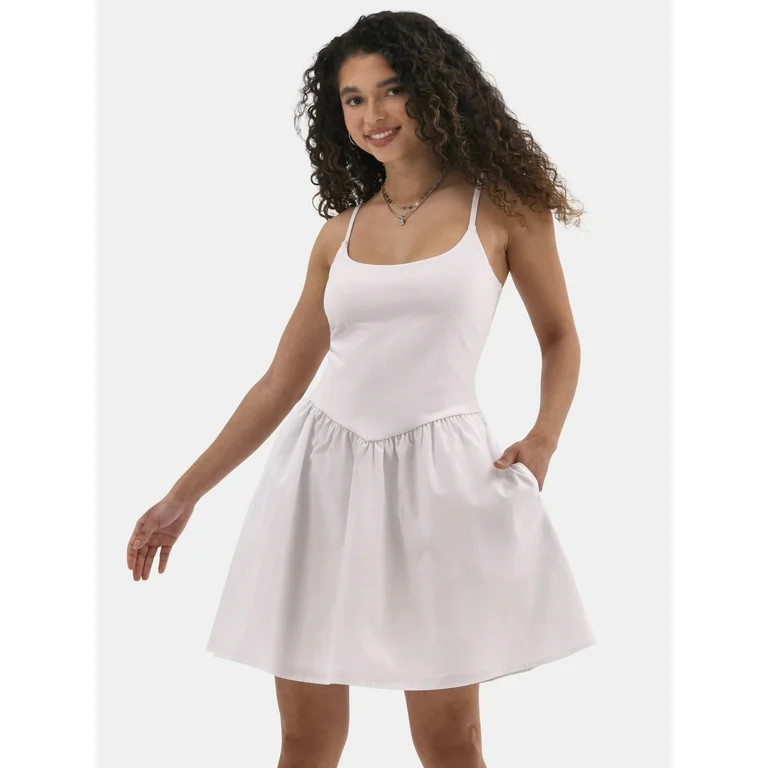 No Boundaries Fit and Flare Dress, Women's | Walmart (US)