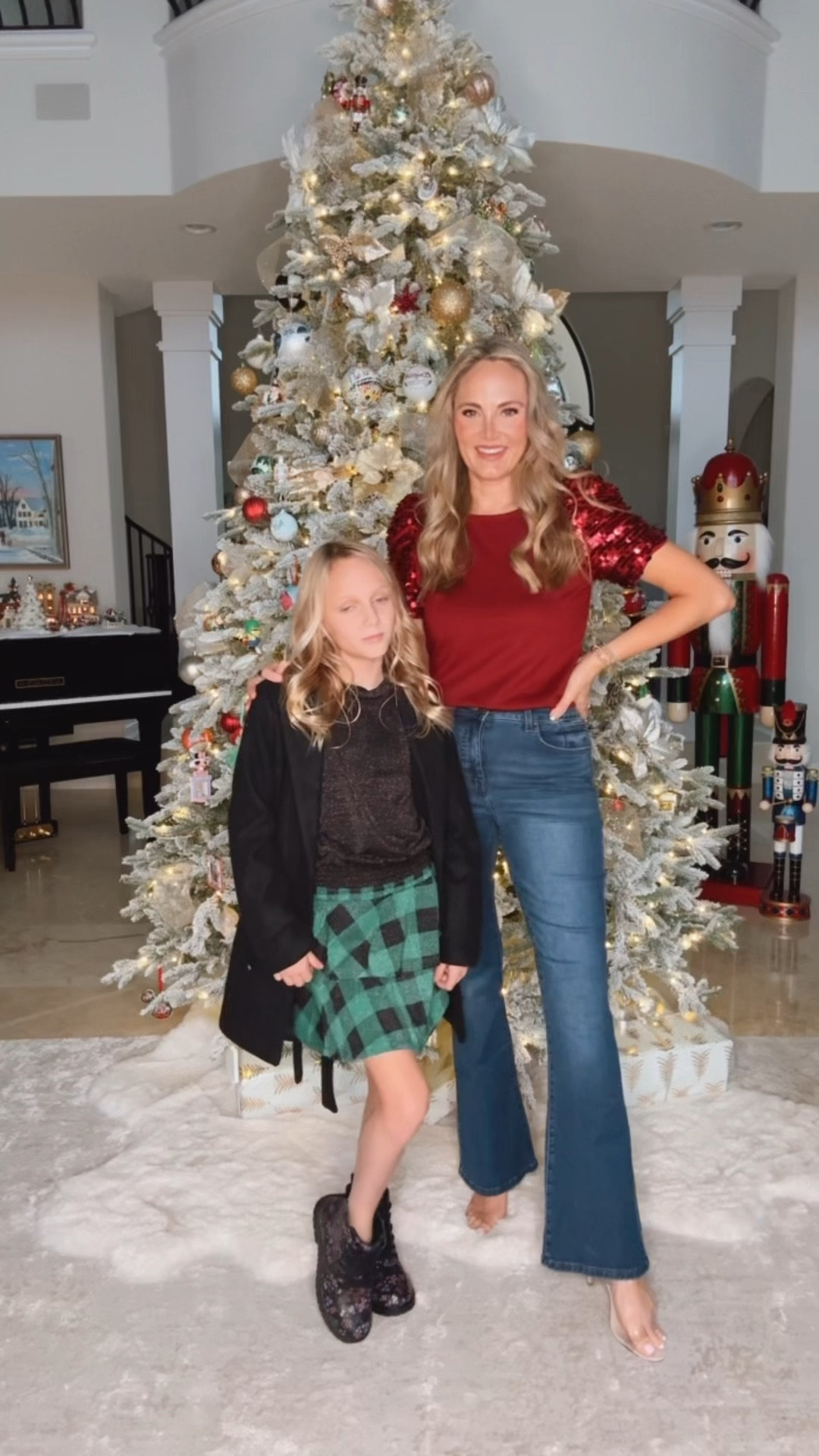 Budget friendly holiday pieces for the entire family. Wearing a size small in women’s and children’s.

#LTKHoliday #LTKVideo #LTKover40