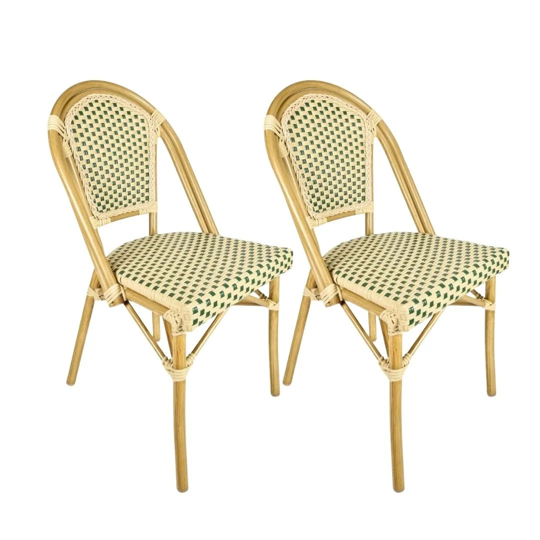 Armless French Patio Dining Chair, 2 Chair Bundle by Chivari | Wayfair North America