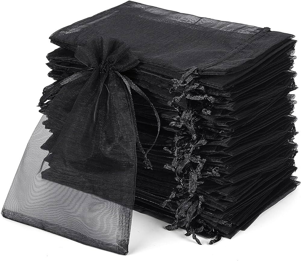 Bouraw 120Pcs Organza Bags 4x6 Inches with Drawstring, Jewelry Pouches Wedding Party Christmas Fa... | Amazon (US)