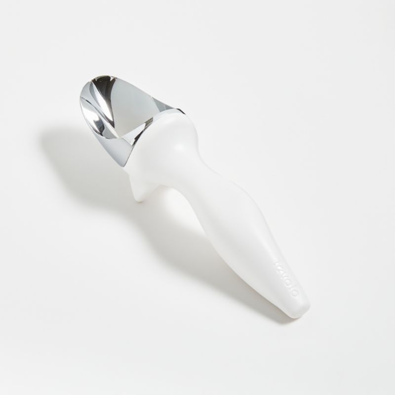 Tovolo Tilt-Up White Ice Cream Scoop + Reviews | Crate & Barrel | Crate & Barrel
