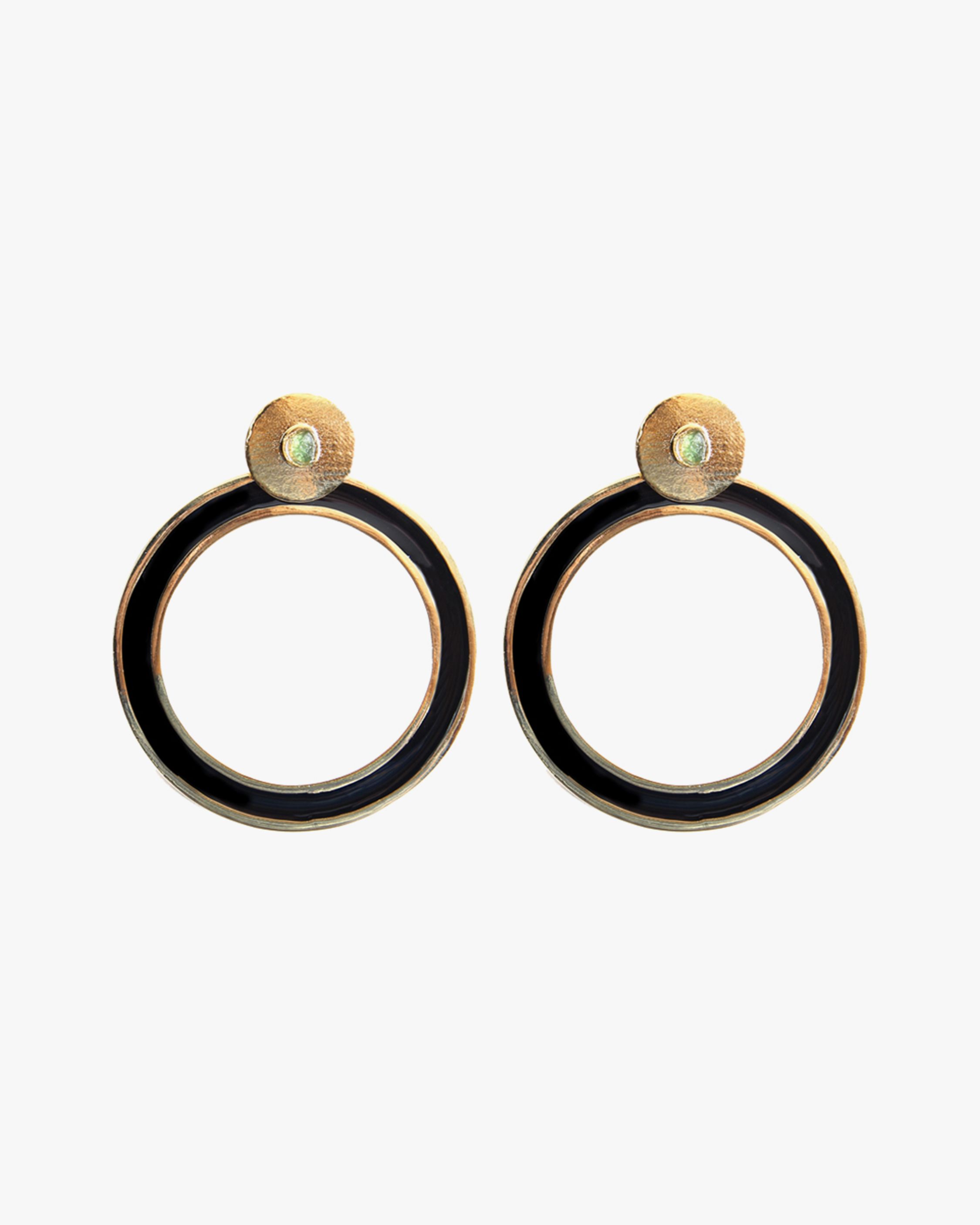 Circle 2-in-1 Emerald Earrings | Olivela