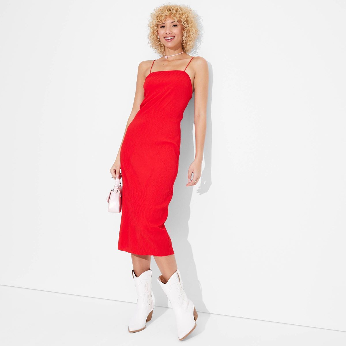 Women's Plisse Column Midi A-Line Dress - Wild Fable™ | Target