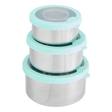 Clearwater Aqua Stainless Steel Nesting Bento Box | Pottery Barn Teen