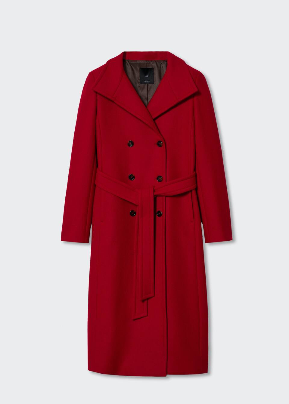 Woolen coat with belt | MANGO (US)