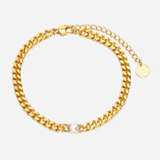 Rosemary Crystal Curb Chain Bracelet | Victoria Emerson