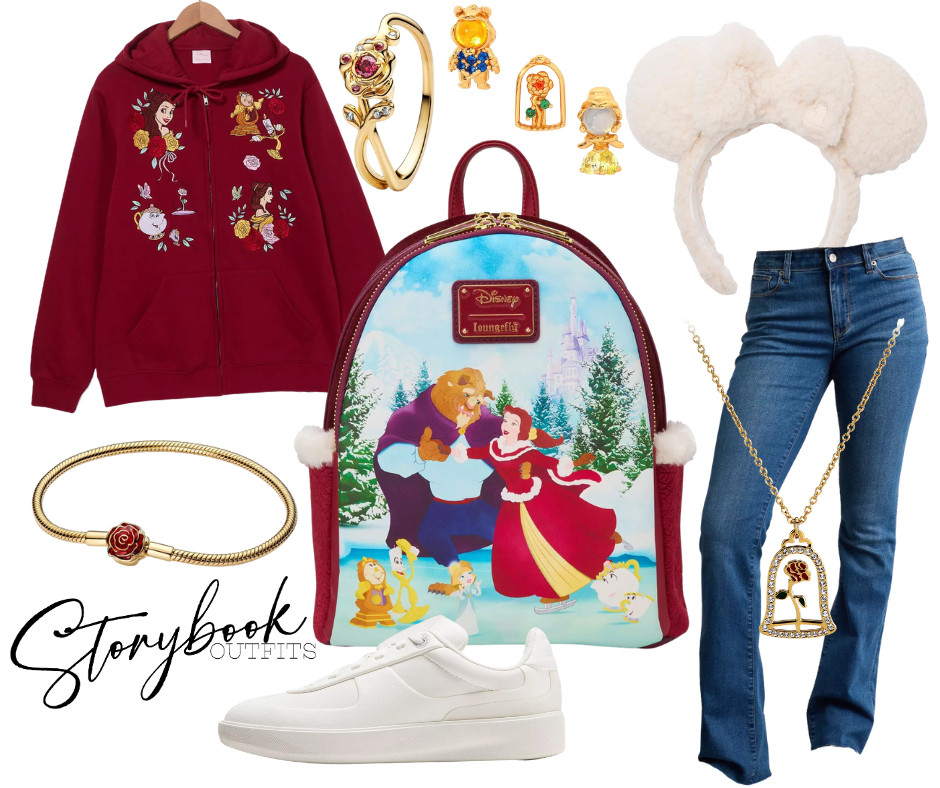 ❄️✨ Holiday Belle Outfit ✨❄️
This Beauty & The Beast winter look makes me want to stroll through the parks with hot cocoa and Christmas music in the background! 🌹

The embroidered maroon hoodie, the snowy Belle & Beast Loungefly, fuzzy winter Minnie ears, and enchanted rose jewelry… it’s giving PURE Christmas fairytale vibes! 

 

#LTKHoliday #LTKTravel