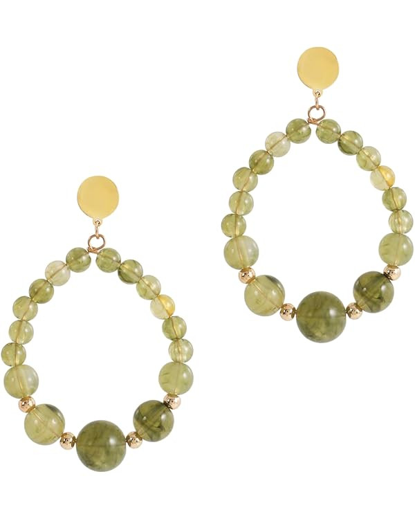 Beaded Earrings for Women Fashion Dangle Hypoallergenic Layer Earrings Drop Dangle Earrings Gifts... | Amazon (US)