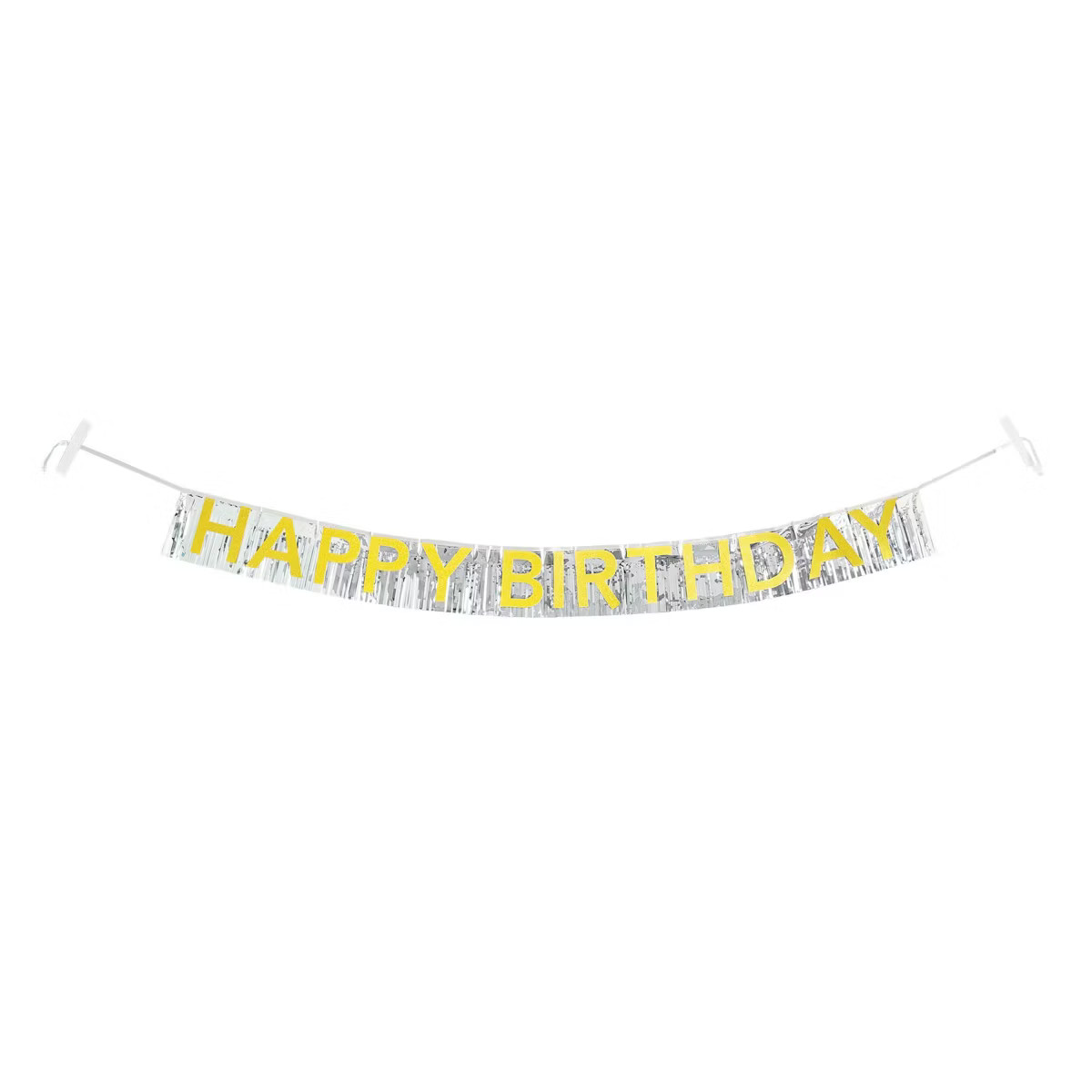 Gold and Silver Happy Birthday Banner - Spritz™ | Target