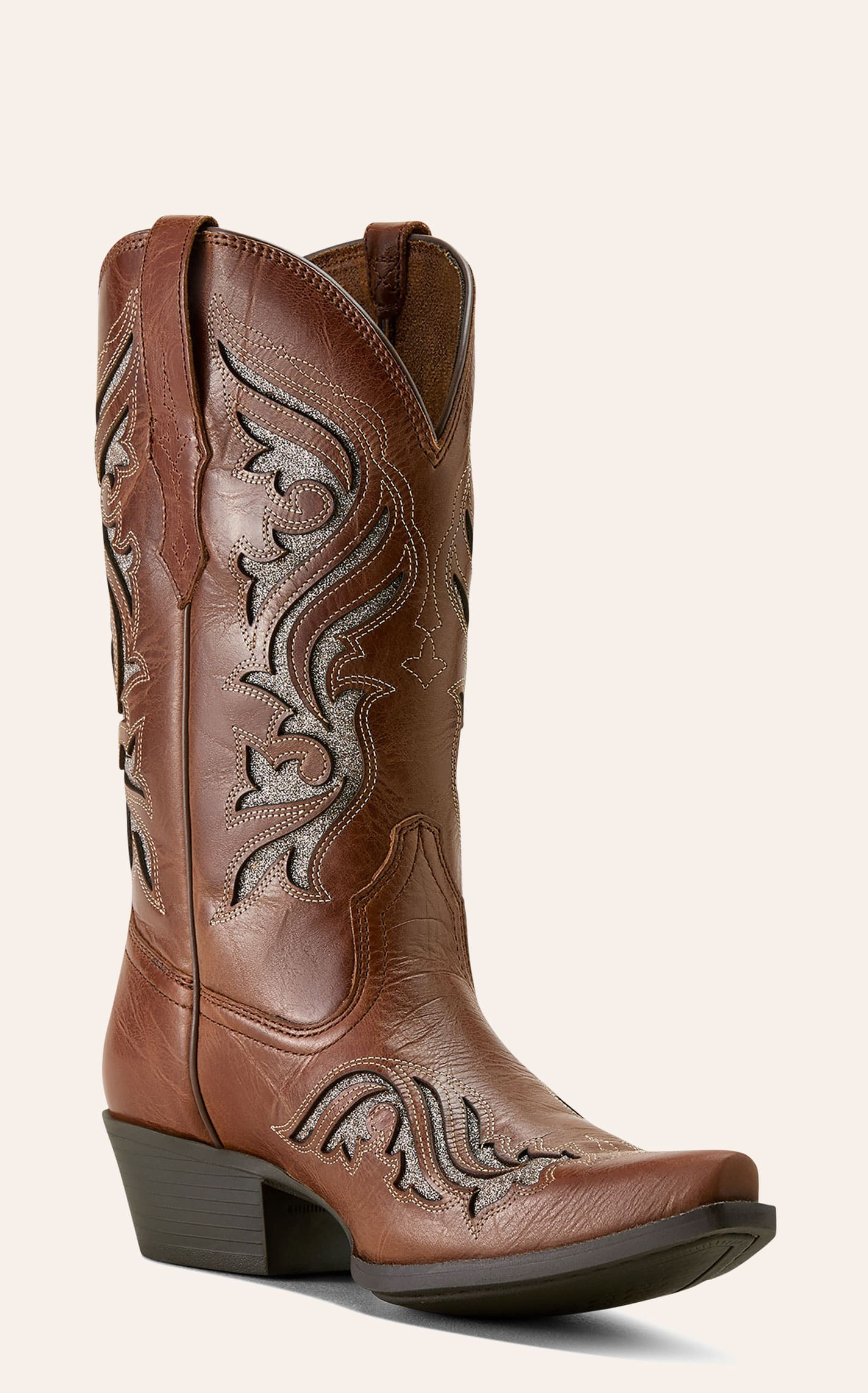 Ariat Women's Chocolate Heritage Bliss Silver Underlay Snip Toe Boots - 6.5xB - From Cavender's | Cavender's