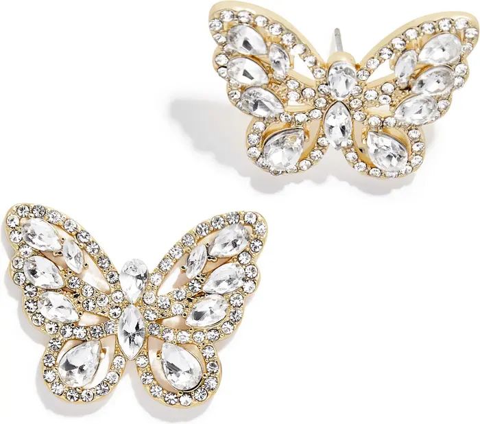 Crystal Butterfly Statement Stud Earrings | Nordstrom