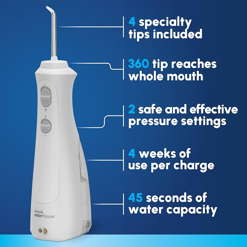 Waterpik Cordless Pearl Rechargeable Portable Water Flosser for Teeth, Gums, Braces Care and Trav... | Amazon (US)