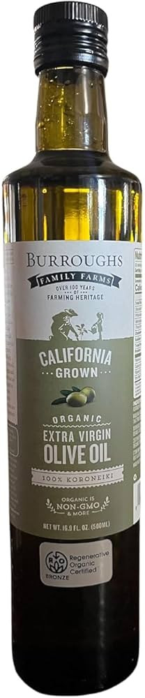 Burroughs Family Farms Regenerative Organic Koroneiki Olive Oil | Cold Pressed Perfection | Natur... | Amazon (US)