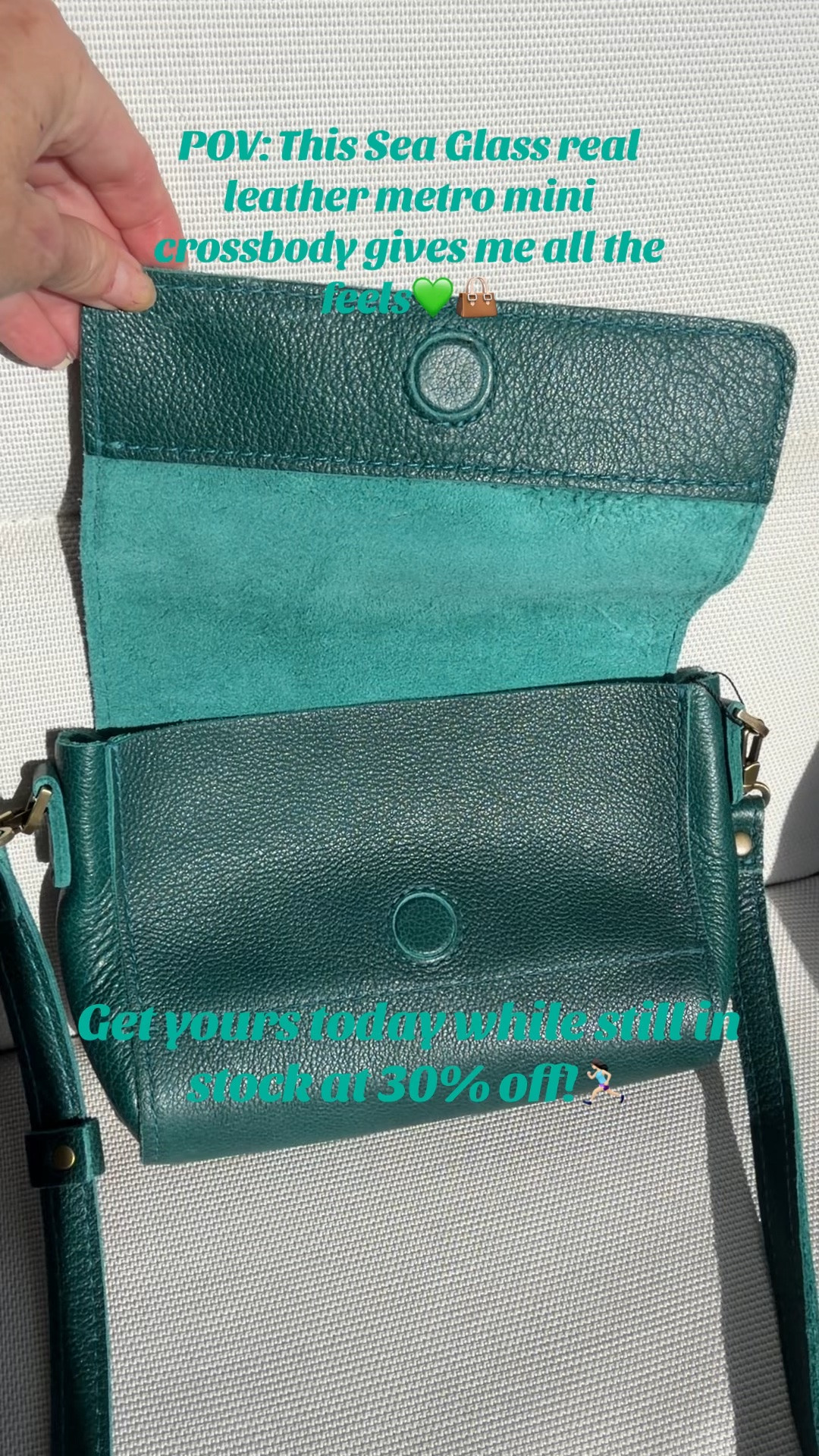 Portland Leather’s Sea Glass is of the prettiest leather shades I have ever seen.💚 This is the mini metro cross body.  CODE: SERVE30 for 30% off today!👜💃🏻

#LTKdayinmylife #LTKootd #LTKOver40