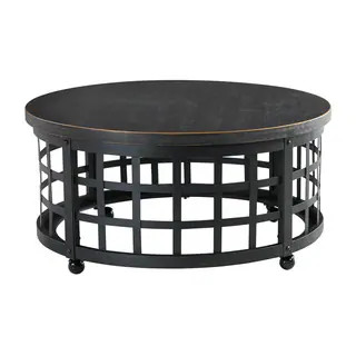 Signature Design by Ashley Marimon Black Round Cocktail Table - Bed Bath & Beyond - 10735921 | Bed Bath & Beyond