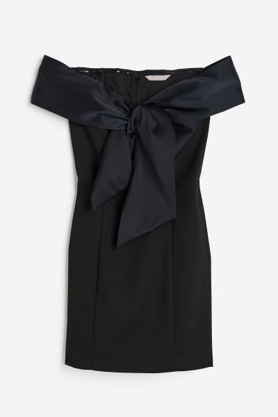 Bow-detail off-the-shoulder dress | H&M (UK, MY, IN, SG, PH, TW, HK)