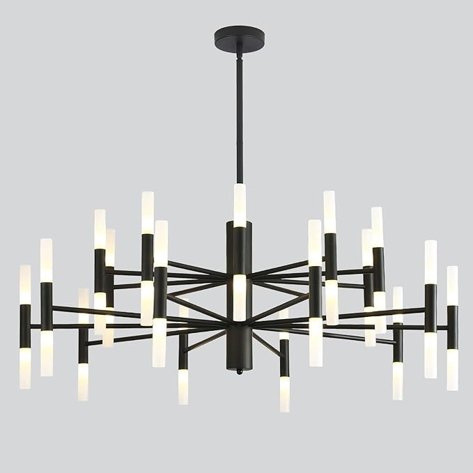 KCO Lighting Black Sputnik Light Fixture Vintage Chandelier Light Fixture 40 Lights Mid Century M... | Amazon (US)