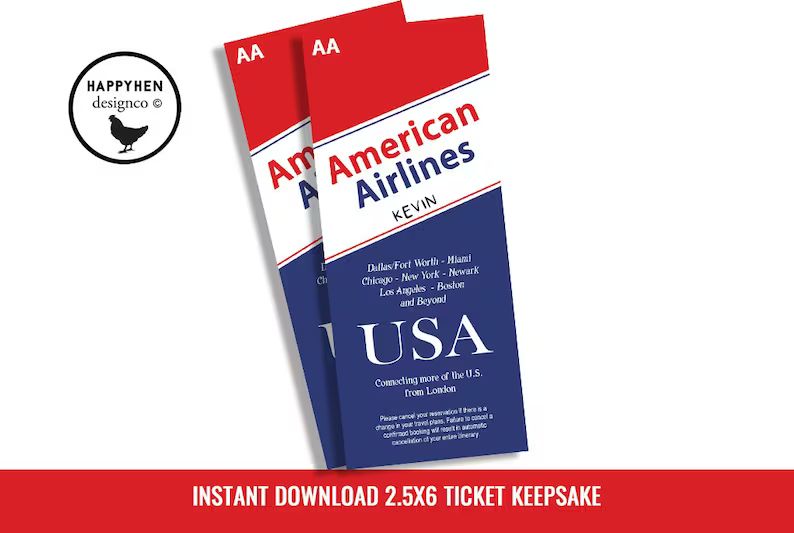 Home Alone Gift Idea Bookmark Plane Keepsake Ticket Printable Instant Download Template 2.5x5 Chr... | Etsy (US)