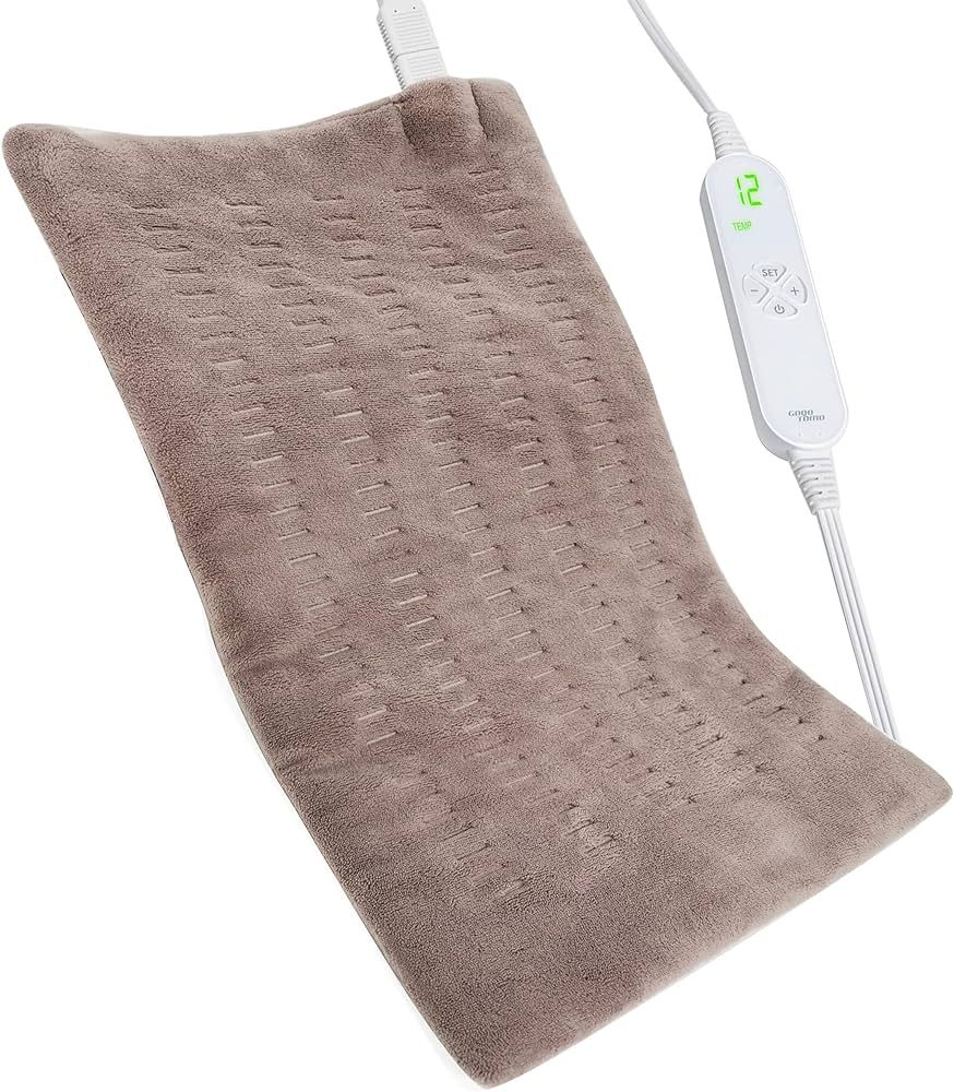 Large Electric Heating Pad for Back/Waist/Abdomen/Shoulder Pain Relief- 12" x 24" Moist and Dry H... | Amazon (US)