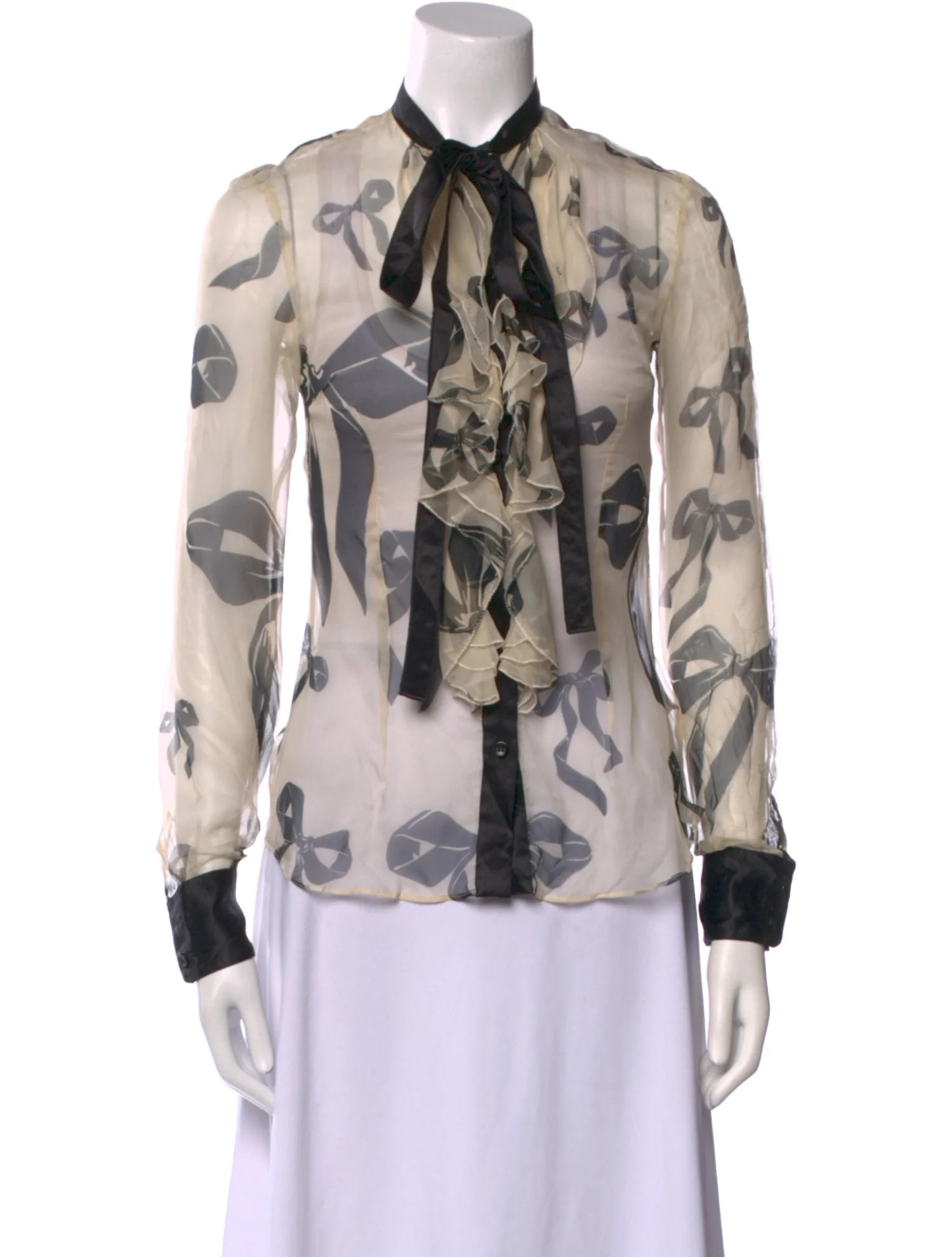 Silk Printed Button-Up Top | The RealReal