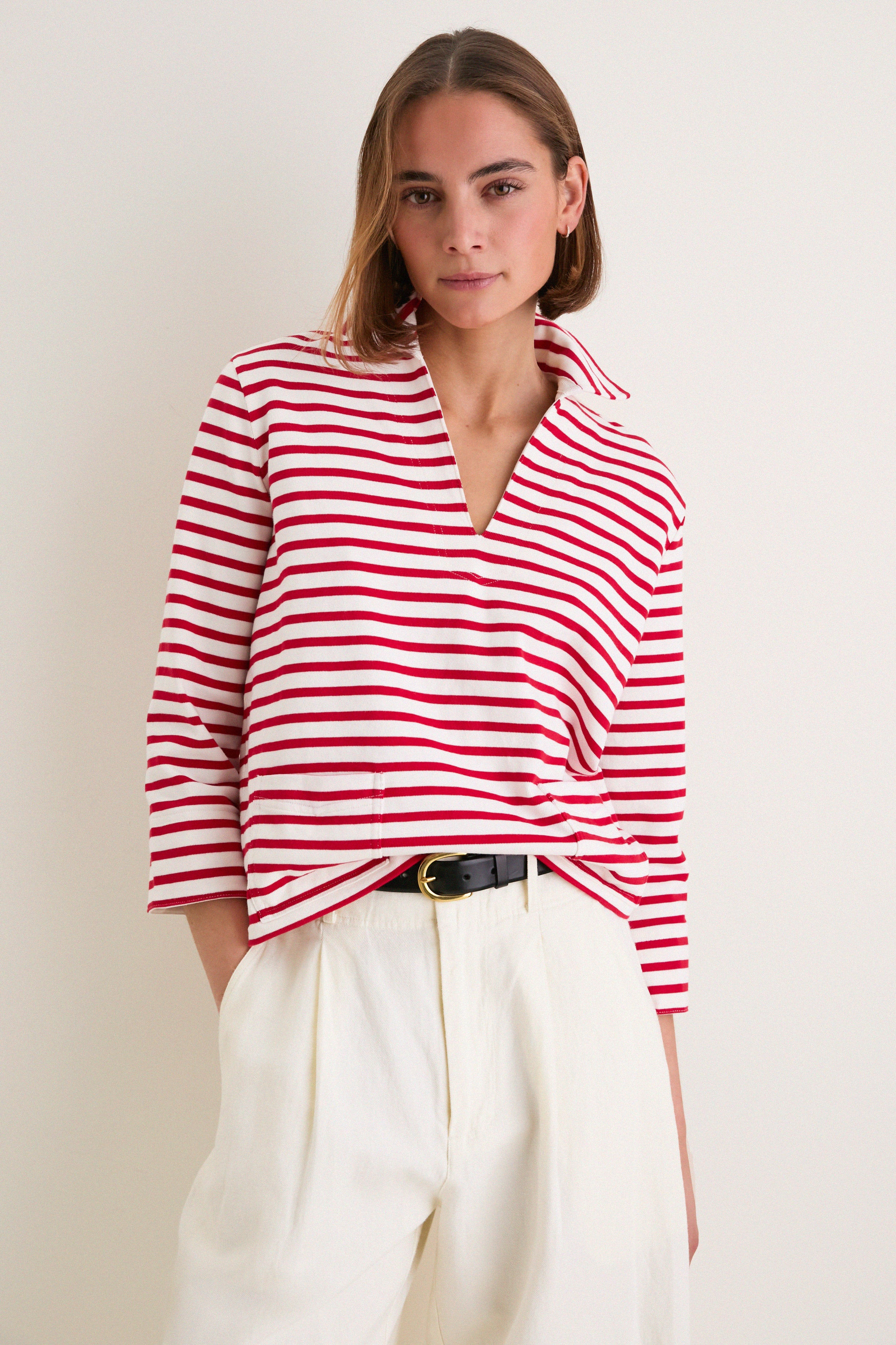 Red and Deckwash White Boating Polo | Tuckernuck (US)