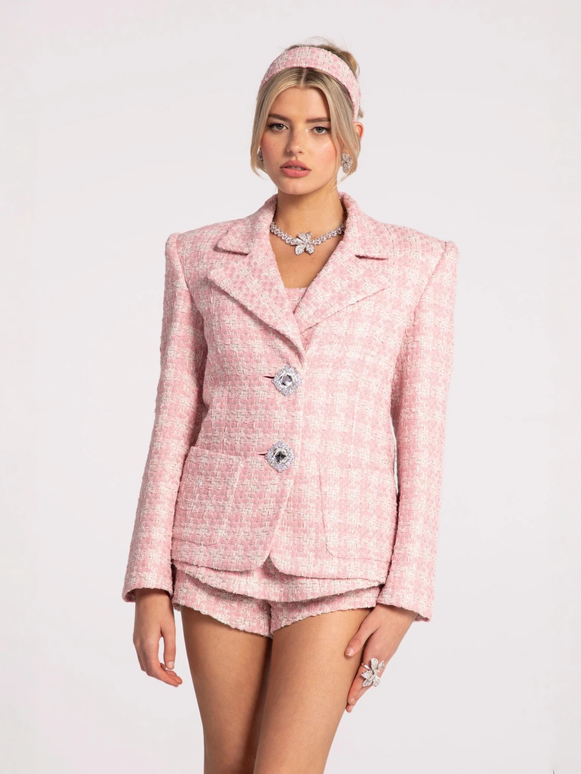 Maya Lapel Suit Jacket: Pink Jacket for Garden Party | Nana Jacqueline | Nana Jacqueline
